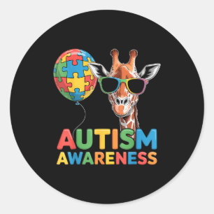 Autismus-Bewusstsein autistisch Runder Aufkleber
