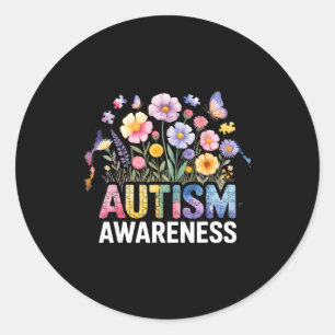 Autismus-Bewusstsein autistisch Runder Aufkleber