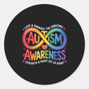 Autismus-Bewusstsein autistisch Runder Aufkleber