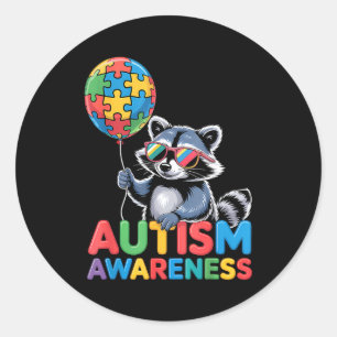 Autismus-Bewusstsein autistisch Runder Aufkleber