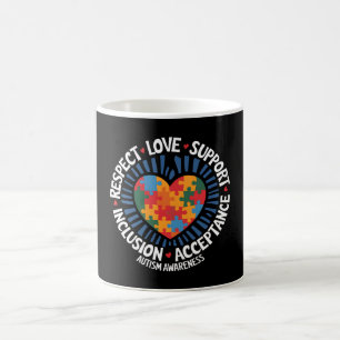 Autismus Bewusstsein Autistische Achtung Liebe Unt Kaffeetasse