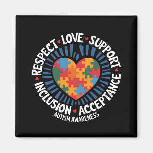 Autismus Bewusstsein Autistische Achtung Liebe Unt Magnet