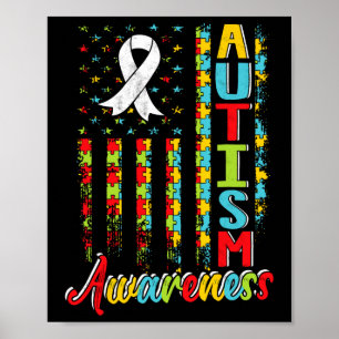 Autismus Bewusstsein Autistische Autisten unterstü Poster