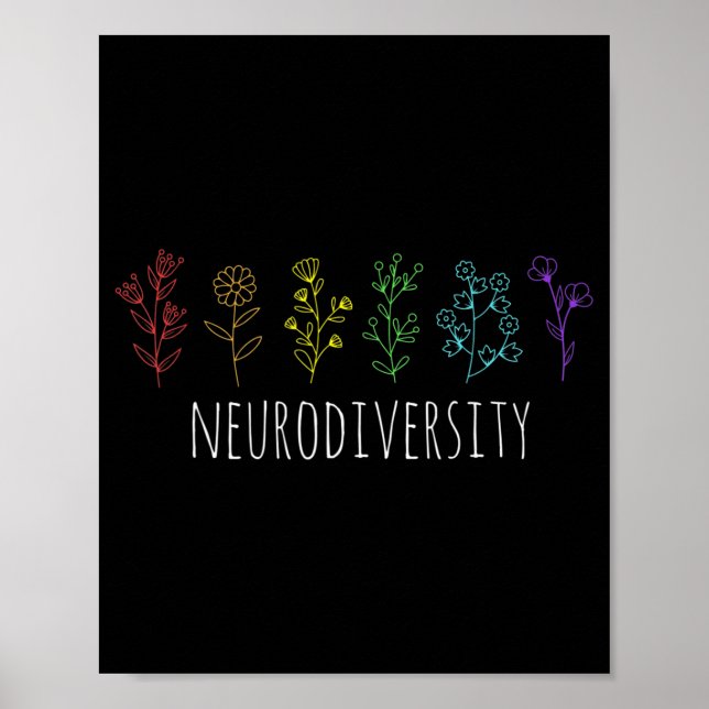 Autismus Bewusstsein Autistischer Pride Rainbow Ne Poster (Vorne)