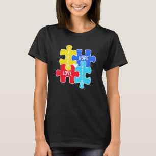 Autismus Bewusstsein Autistischer Sohn Teach Hope T-Shirt