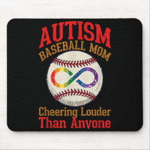 Autismus-Bewusstsein Baseball-Mama Cheering Mama M Mousepad