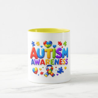 Autismus-Bewusstsein-Becher. Tasse