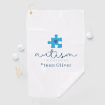 Autismus-Bewusstsein blaues Puzzleteil #Team Name 