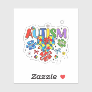 Autismus Bewusstsein Bow Coquette Puzzle Piece Neu Aufkleber