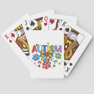 Autismus Bewusstsein Bow Coquette Puzzle Piece Neu Spielkarten