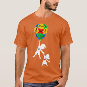 Autismus Bewusstsein Bruder Schwester Puzzle Ballo T-Shirt