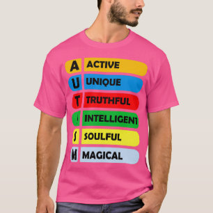 Autismus Bewusstsein Bruder Tante Vater Mama Lehre T-Shirt