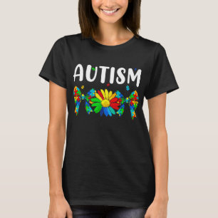 Autismus Bewusstsein Coquette Bow Sonnenblumen Puz T-Shirt