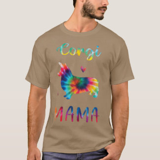 Autismus Bewusstsein Corgi Mama Gefärbte Krawatte  T-Shirt