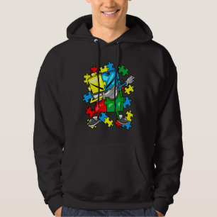 Autismus Bewusstsein Dabbing Puzzle Piece Sonnenbr Hoodie