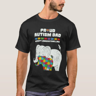 Autismus-Bewusstsein Dad Akzeptiere Stolz Autismus T-Shirt
