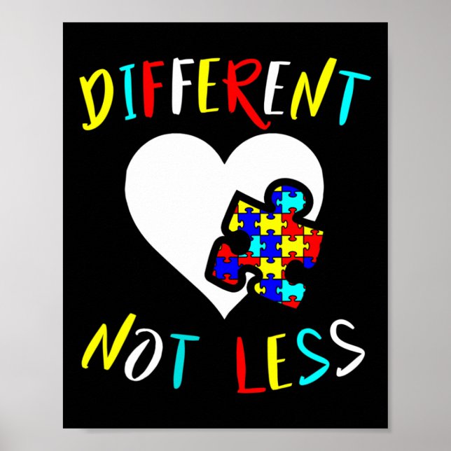Autismus Bewusstsein Design Geschenk anders als Poster (Vorne)