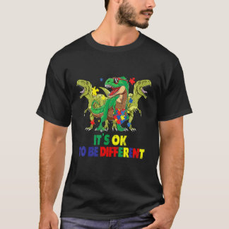 Autismus-Bewusstsein-Dinosaurier  Dino  Jungen Mäd T-Shirt