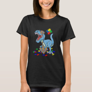 Autismus-Bewusstsein Dinosaurier T Rex Sonnenbrill T-Shirt