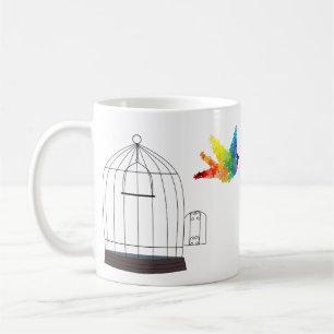 Autismus-Bewusstsein eingesperrte Vogel-Tasse Kaffeetasse