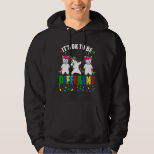 Autismus Bewusstsein Einhorn Gesicht Maske Es ist Hoodie