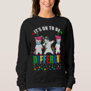 Autismus-Bewusstsein Einhorn-Gesichtsmaske Es ist  Sweatshirt