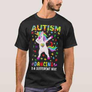 Autismus Bewusstsein Einhorntanz zu einem anderen T-Shirt