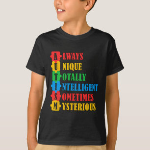 Autismus Bewusstsein Einzigartiges Intelligent Mys T-Shirt