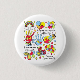 Autismus Bewusstsein Embrace Diversity Neuro-Inklu Button
