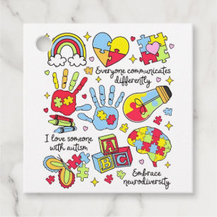 Autismus Bewusstsein Embrace Diversity Neuro-Inklu Geschenkanhänger