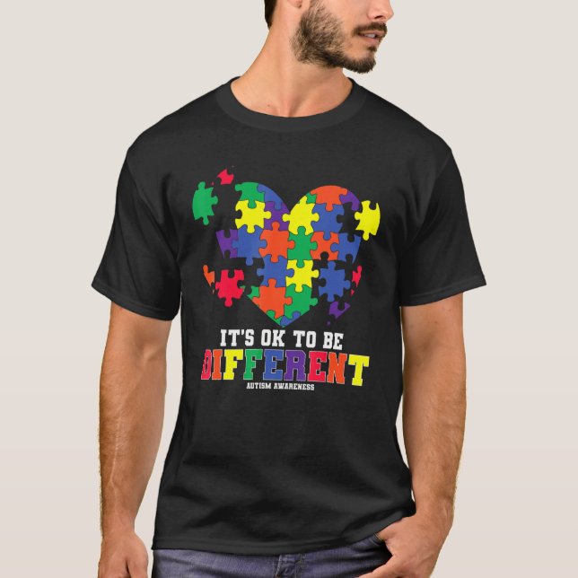 Autismus Bewusstsein Es ist ok, anders Autismus H T-Shirt (Vorderseite)