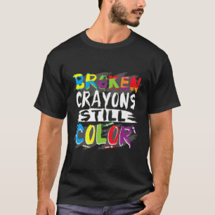 Autismus Bewusstsein Frauen gebrochene Krebse Farb T-Shirt