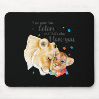 Autismus-Bewusstsein Frauen Kind Akzeptanz Ich seh Mousepad