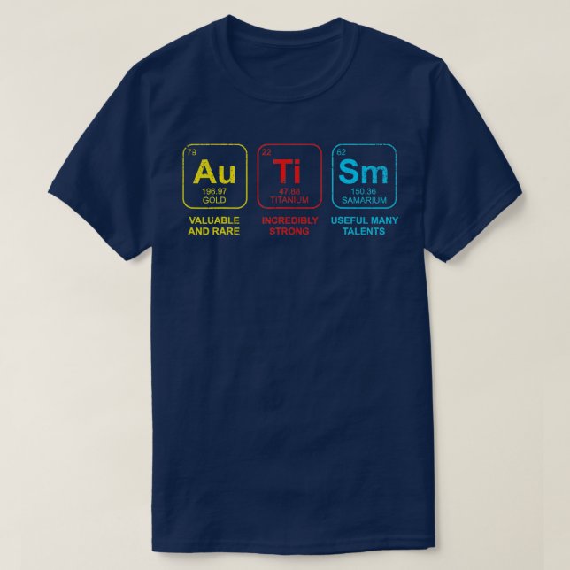 Autismus Bewusstsein Frauen Männer Kinder Elemente T-Shirt (Design vorne)