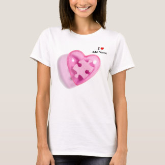 Autismus Bewusstsein Frauen Shirt Rosa Herz indivi