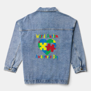 Autismus Bewusstsein für Frauen Männer Kinder Auti Jeansjacke