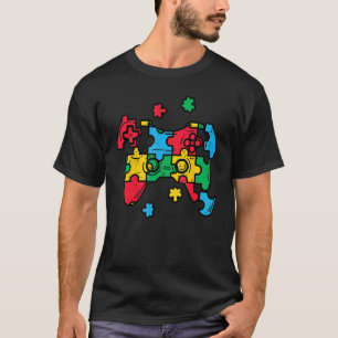 Autismus-Bewusstsein-Gamer ASD Gaming Jungen Kinde T-Shirt
