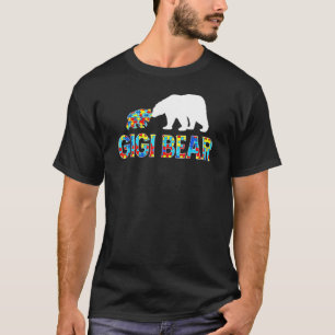 Autismus Bewusstsein Gigi Bären Puzzle Unterstützu T-Shirt