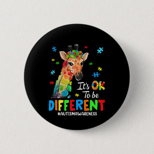 Autismus Bewusstsein Giraffe Frauen gaben sich das Button