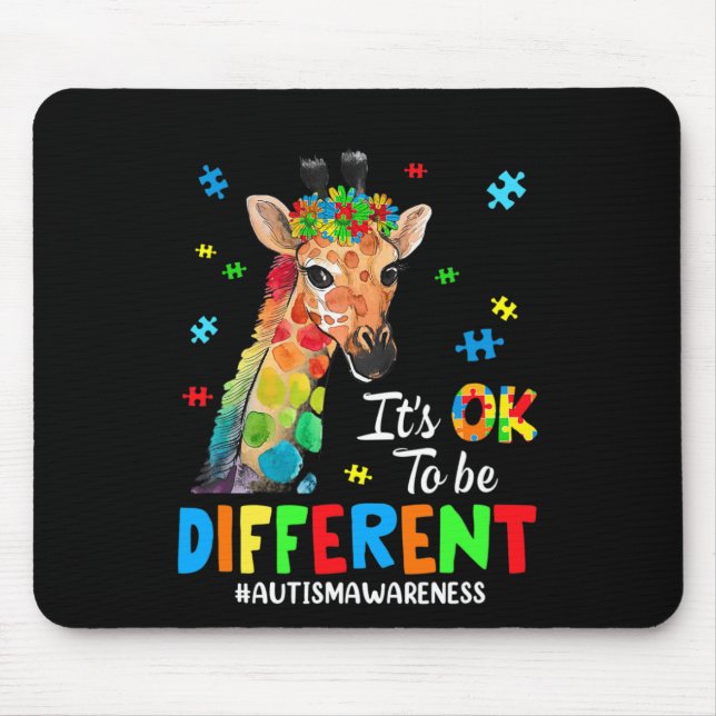 Autismus Bewusstsein Giraffe Frauen gaben sich das Mousepad (Vorne)
