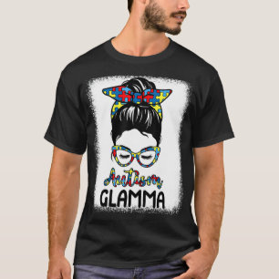 Autismus-Bewusstsein Glamma unordentlicher Dutt ge T-Shirt