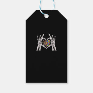 Autismus Bewusstsein Gothic Skull Hand Autismus Pu Geschenkanhänger