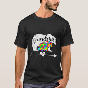 Autismus-Bewusstsein Großmutter-Bär Unterstützt Au T-Shirt