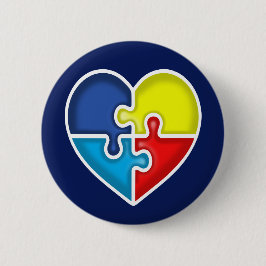 Autismus Bewusstsein Herz Button