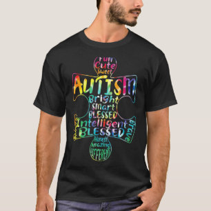 Autismus-Bewusstsein Herz Gesegneter Tie Dye Kind T-Shirt