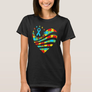 Autismus-Bewusstsein Herz Unterstützung Autistisch T-Shirt