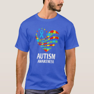 Autismus Bewusstsein Herz Unterstützung Autistisch T-Shirt