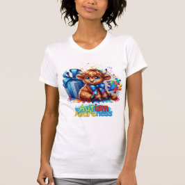 Autismus Bewusstsein Hochland-Kuh-T - Shirt
