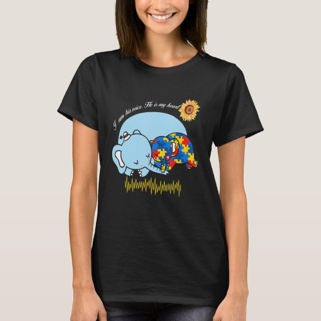 Autismus Bewusstsein, ich bin seine Stimme, er ist T-Shirt (Vorderseite)