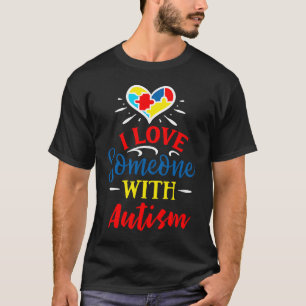 Autismus-Bewusstsein Ich Liebe Jemanden Mit Autism T-Shirt